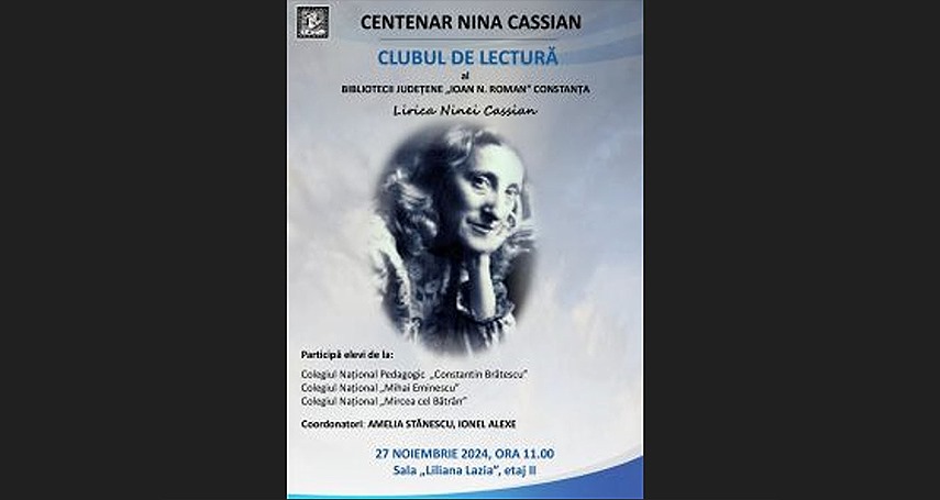 biblioteca judeteana i n roman constanta alaturi de elevi de la trei licee organizeaza un eveniment in memoria ninei cassian 67403bc33e479