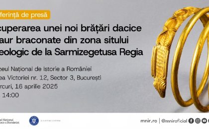 conferinta de presa organizata pe tema recuperarii bratarii dacice de aur descoperite in cadrul activitatilor de braconaj din zona muntilor orastiei 67fe161d59362