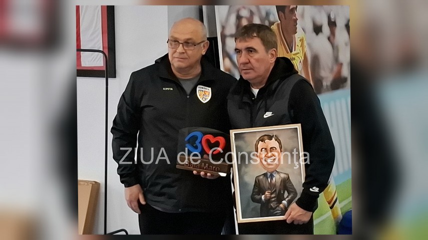gheorghe hagi a primit inimile orasului baia mare dar si un tablou inedit galerie foto video 67f26bc5b922b