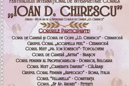 primaria cernavoda festivalul international de interpretare corala ioan d chirescu 130 de ani de la infiintarea corului de camera 680f42db8f916