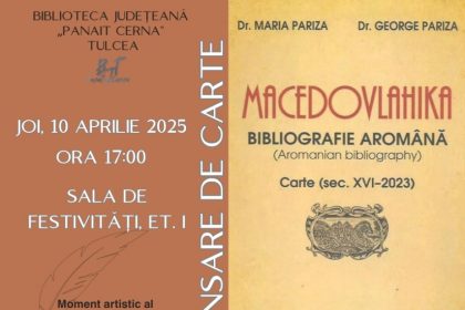 volumul macedovlahika bibliografie aromana va fi lansat la biblioteca judeteana panait cerna tulcea 67f38162a7bca