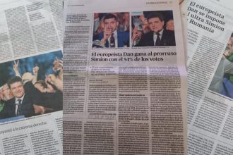 galerie foto castigarea alegerilor de catre nicusor dan si contestatia lui george simion intens mediatizate de presa internationala 683a3ca2eb978