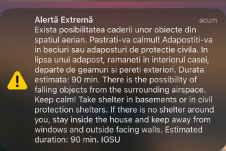 mesaj ro alert pentru zona de nord a judetului tulcea privind posibilitatea caderii unor obiecte din spatiul aerian 68393bbce463c