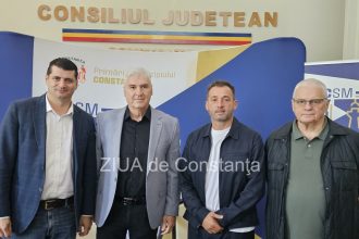 noul staff tehnic al csm constanta format din aihan omer si marius stavrositu prezentat intr o conferinta de presa fotovideo 682c3e342145e