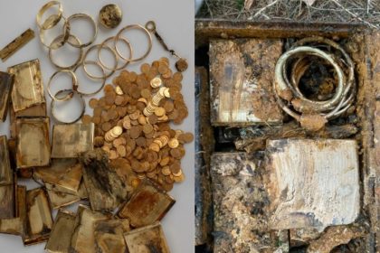 o adevarata comoara cu bani si bijuterii din aur cu o valoare inestimabila descoperita de doi drumeti 682c2c5c6fbf8