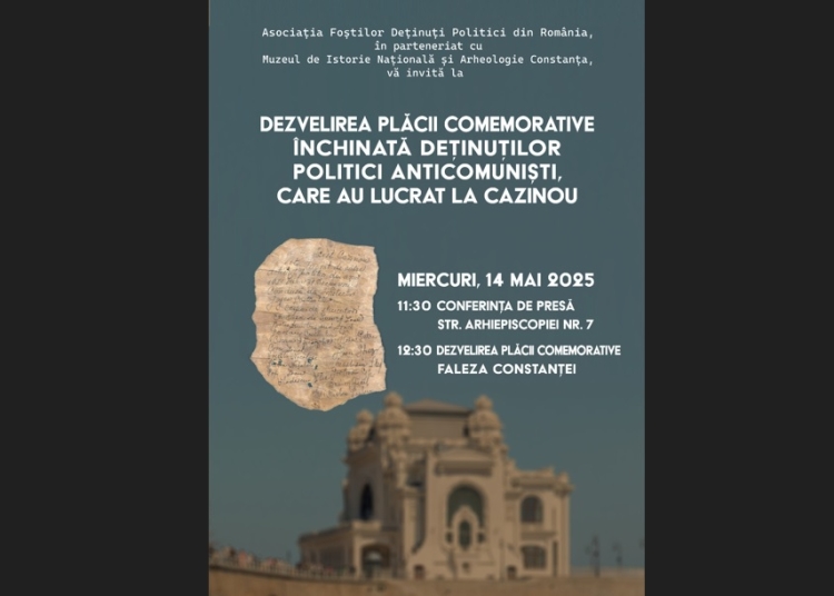 placa memoriala dedicata detinutilor politici anticomunisti implicati in refacerea cazinoului dezvelita la constanta 682304be70ef4