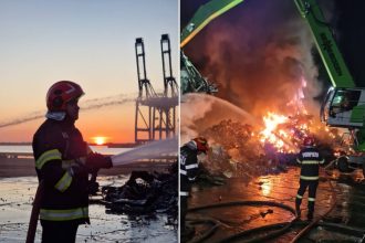 video incendiu in portul constanta pompierii au intervenit la prima ora 683aa252d286f