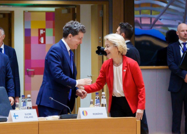 nicusor dan s a intalnit cu von der leyen la consiliul european 685d4aabeff66