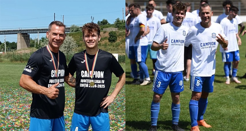 tata si fiu colegi de echipa la liga a 4 a campioni judeteni doi ani la rand galerie foto 68556b37926bc