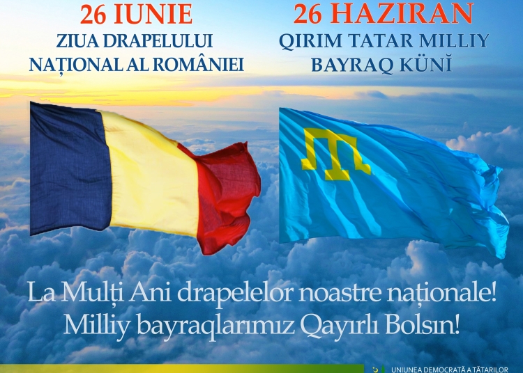 udttmr celebreaza pe 26 iunie doua simboluri identitare drapelul romaniei si steagul tatarilor crimeeni 685d8784cec6b