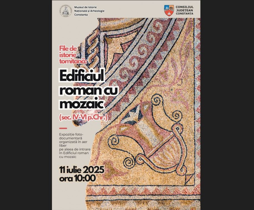 mina constanta organizeaza expozitia file de istorie tomitana edificiul roman cu mozaic sec iv vi p chr un preambul al repunerii in circulatie al punctului istoric p 6870b00624db5