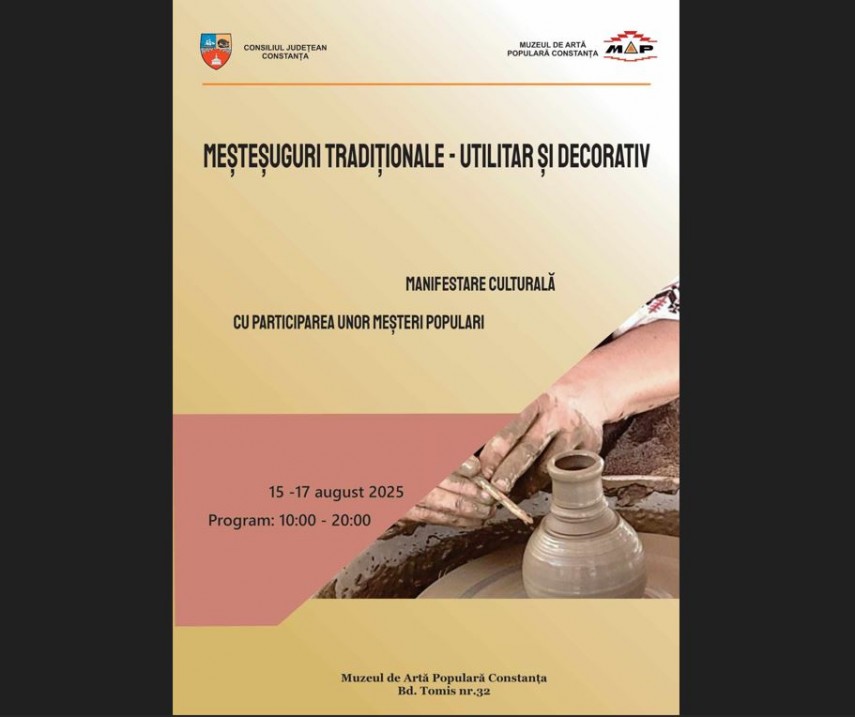 in weekend ul de sfanta maria muzeul de arta populara constanta organizeaza manifestarea mestesuguri traditionale utilitar si decorativ 689c9407d6bcd