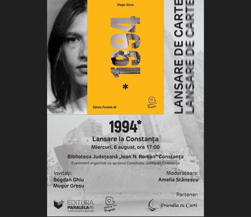 mugur grosu isi lanseaza la biblioteca judeteana constanta volumul 1994 un microroman despre plecarea din orasul natal si perioada petrecuta in bucuresti 68920f034229c