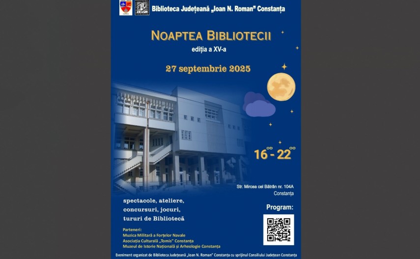 a xv a editie noaptea bibliotecii organizata de biblioteca judeteana ioan n roman constanta 68c7c83f1ed02