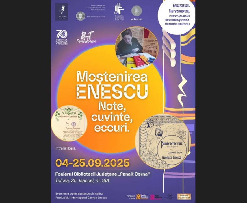 biblioteca judeteana panait cerna tulcea a gazduit expozitia mostenirea enescu note cuvinte ecouri momente artistice sustinute de elevii de la liceul de arte ge 68c27b118cc98