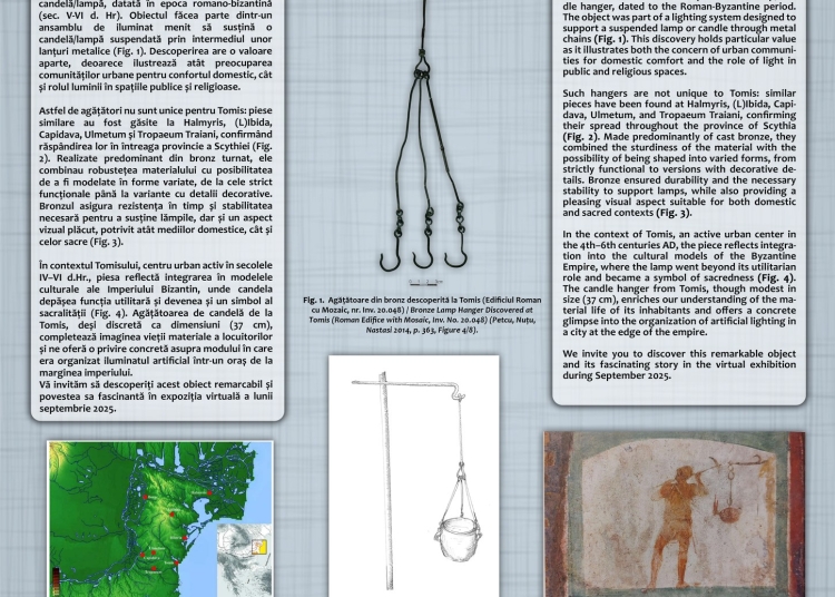 exponatul lunii septembrie la minac o agatatoare de bronz pentru sisteme de iluminat descoperita la tomis 68b93c95710e8