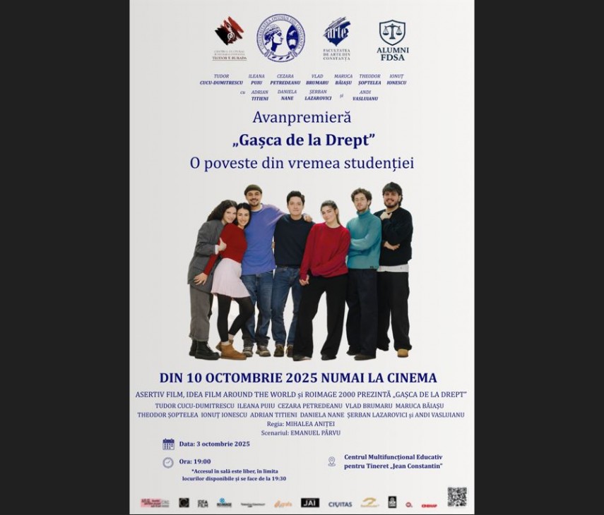 filmul gasca de la drept initiativa a universitatii ovidius constanta va rula la centrul jean constantin 68da27332e238