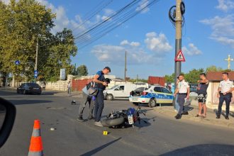 accident rutier la harsova un motociclist a ajuns la spital 68f37b854687a