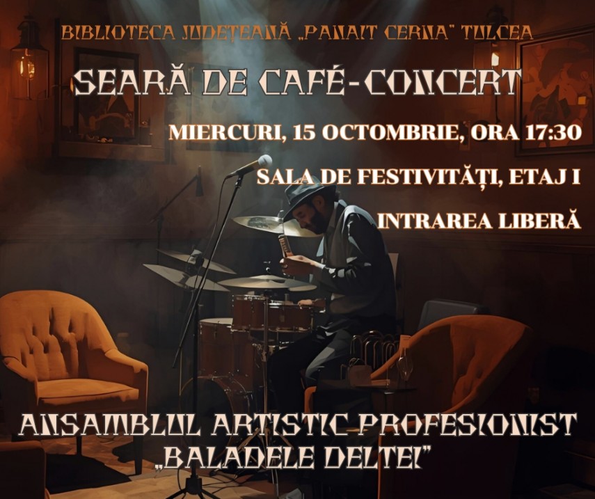 seara de cafe concert alaturi de ansamblul artistic profesionist baladele deltei 68e8ba13d8c41