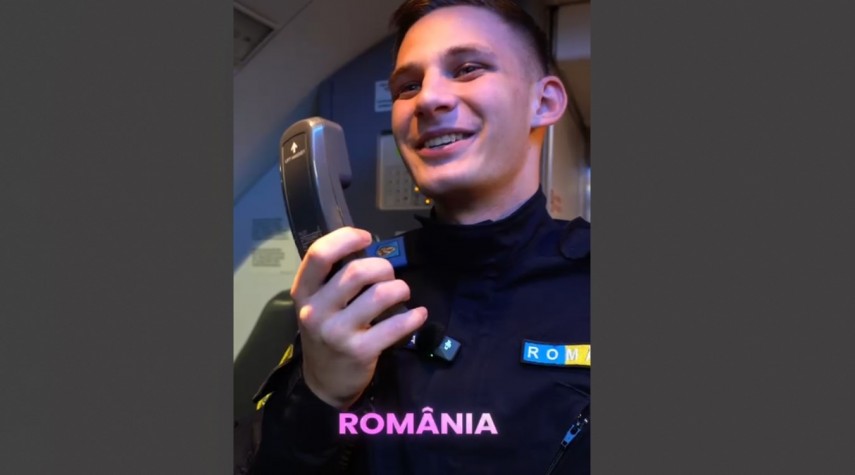 imnul romaniei interpretat de un jandarm in avion la peste 10 000 de metri altitudine 692c4303b5e57