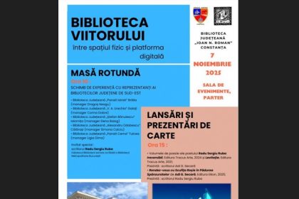 mai multe biblioteci din sud estul romaniei sunt invitate la masa rotunda biblioteca viitorului intre spatiul fizic si platforma digitala 690c6d882c002