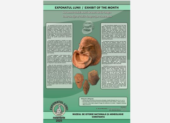 masca de teatru expresiva de tip terracota vedeta lunii la muzeul de istorie nationala si arheologie constanta 690c843a78084