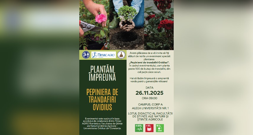 peste 100 de trandafiri vor fi plantati miercuri in campusul universitatii ovidius din constanta 6924519820157