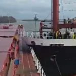 accident naval in judetul tulcea o nava turceasca a lovit un vas incarcat cu grau ancorat pe dunare 693c185255866