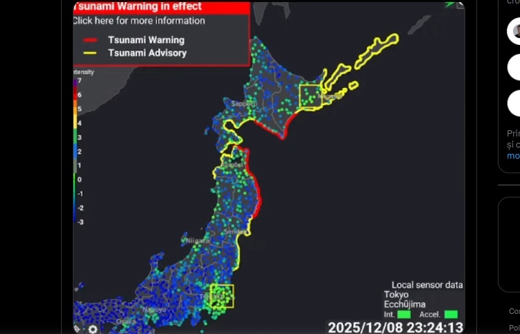 cutremur foarte puternic in japonia a fost emisa alerta de tzunami 6936f421134f6