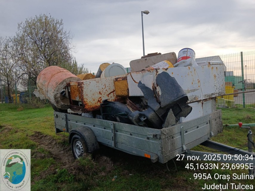 foto actiune de igienizare in zona costiera sulina sfantu gheorghe deseuri voluminoase colectate de arbdd 69304430003e1