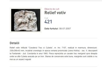 furate din muzeul de arheologie constanta trei obiecte de cult intre care si cavalerul trac par sa se fi topit in univers 694d58f2c2783