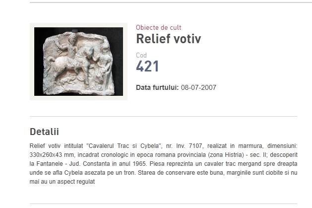 furate din muzeul de arheologie constanta trei obiecte de cult intre care si cavalerul trac par sa se fi topit in univers 694d58f2c2783