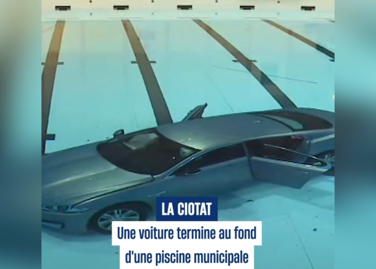 video o soferita a incurcat pedalele si a ajuns cu jaguarul sau pe fundul unei piscine din franta 693d5dff71890