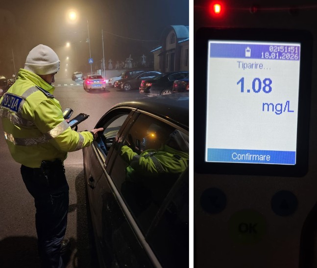 barbat prins la volan cu o alcoolemie de 108 mg l alcool pur in aerul