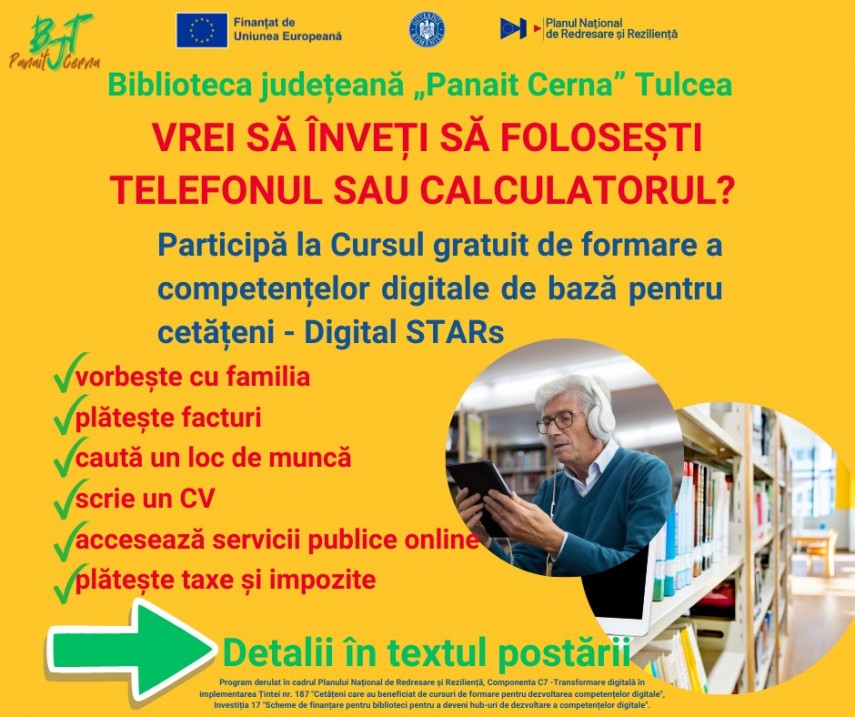 biblioteca judeteana panait cerna tulcea ofera cursuri gratuite de competente digitale ce vor invata participantii 6979d66c9c92c