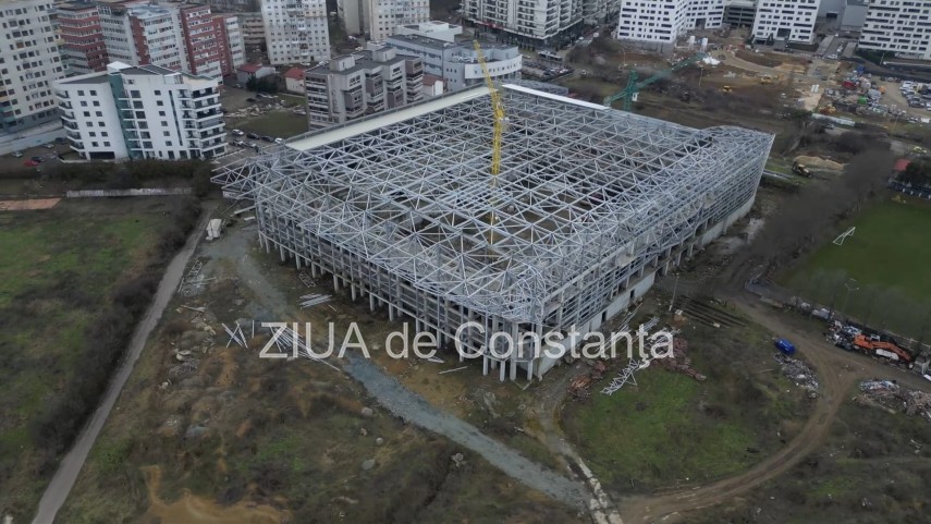 imagini din drona la sala polivalenta din constanta lucrari inghetate si nu doar pe timpul iernii cand se vor relua galerie foto video 697b1d3f1b27d