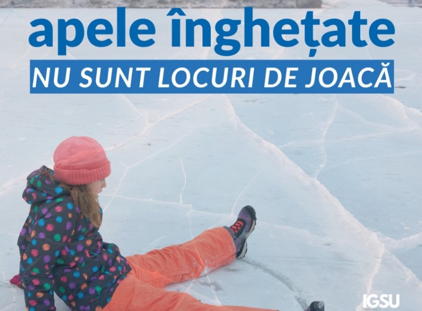 pompierii avertizeaza apele inghetate nu sunt locuri de joaca nu lasati copiii sa se apropie de lacuri rauri sau balti inghetate 69610957cd32c