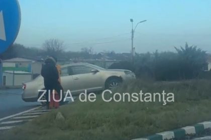un sofer a urcat cu masina pe sensul giratoriu de la agigea galerie fotovideo 695e1c837a0f7