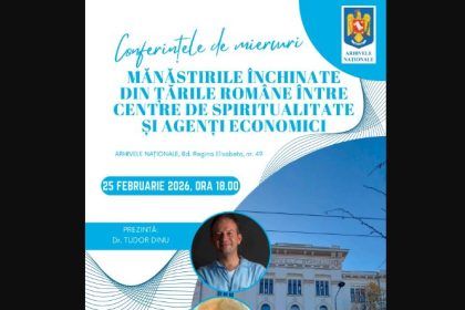 arhivele nationale ale romaniei organizeaza conferinta manastirile inchinate din tarile romane intre centre de spiritualitate si agenti economici sustinuta de dr tudor dinu 69948b7c266fc