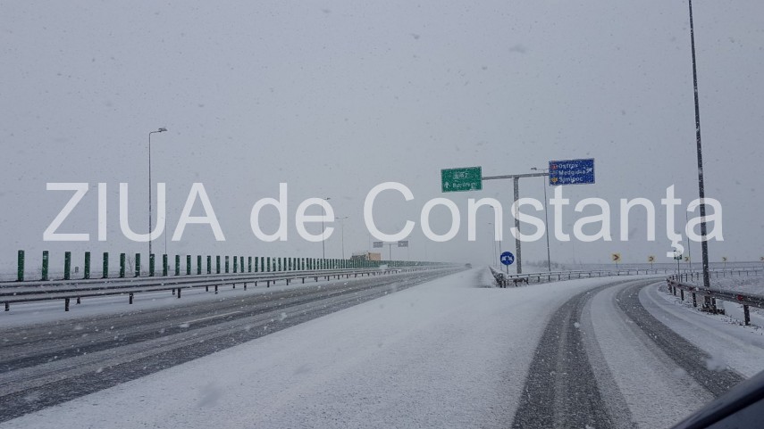 atentie soferi trafic restrictionat pe autostrada a2 bucuresti constanta se circula in conditii de iarna 6995514fa3806