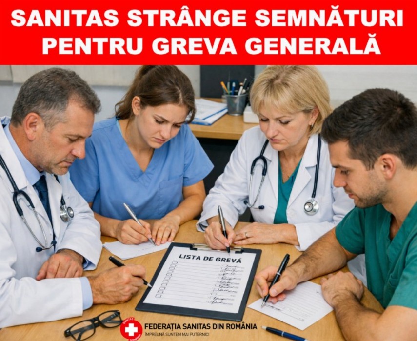 consiliul national al federatiei sanitas anunta greva generala din cauza pierderii indemnizatiei de hrana a voucherelor de vacanta si a reducerii unor sporuri salariale 698f6290ecac3