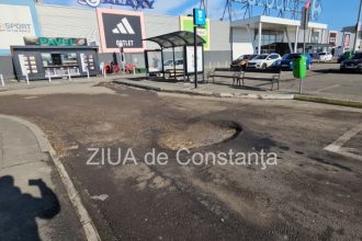 ct bus suspenda intrarea autobuzelor in perimetrul centrului comercial din cauza craterelor din asfalt fotovideo 699c0864a8651