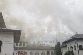 incendiu la acoperisul unei chilii monahale la manastirea stamba jiu 699985445085a