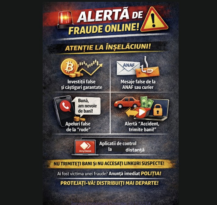 ipj tulcea avertizeaza fraudele online se inmultesc cetatenii indemnati sa si protejeze datele si banii 69873ab2db805