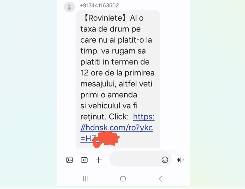 mesaje false in numele cnair care solicita plata urgenta a unei presupuse taxe de drum restante 6980d777b6fa9