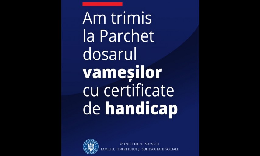 ministrul muncii am trimis la parchet dosarul care vizeaza situatia unor angajati din sistemul vamal incadrati in grad de handicap 6995c54ac1604