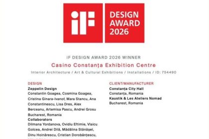 proiectul de amenajare a centrului expozitional din interiorul cazinoului din constanta premiat la if design award 2026 699dcde7719a2
