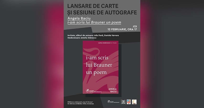 volumul i am scris lui brauner un poem este lansat la biblioteca judeteana constanta 698c4b5e5ddfe