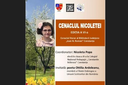 biblioteca judeteana constanta organizeaza o noua editie a proiectului cenaclul nicoletei invitata este ottilia ardeleanu 69cbecd10a315