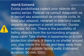 mesaj ro alert in nordul judetului tulcea posibila cadere de obiecte din spatiul aerian 69c049b69f8ab